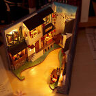 Bookends Wooden Miniature Dollhouse Roombox Shelf Insert DIY Book Nook Kit Gifts