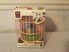 Beautiful Singing & Chirping Twin Birds in Cage For Home, Garden Decor & Gift 