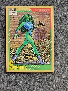 1991 Marvel Super Heroes Series 2 Impel She-Hulk #43 +2 Random Pick Cards! - Picture 1 of 2