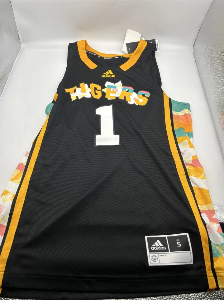 Grambling State Tigers HBE Adidas Basketball Jersey Black #1 SZ S Black
