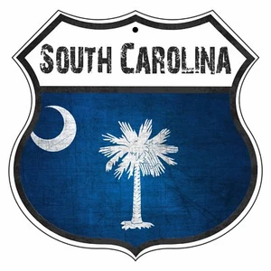 Cartel metálico de aluminio escudo carretera novedad bandera país estado Estados Unidos Carolina del Sur - Imagen 1 de 1