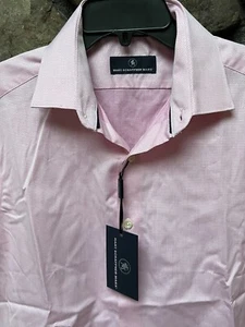 HART SCHAFFNER MARX Pink Micro Print Short SLV Mens Shirt M,L NWT$89 S95WH407 - Picture 1 of 4