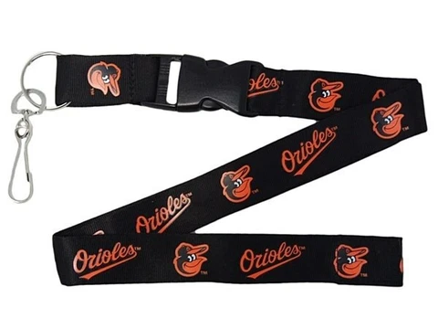 NEW 2022 Designer MLB BLACK BALTIMORE ORIOLES Dynamic Clip On Keychain Lanyard Cover