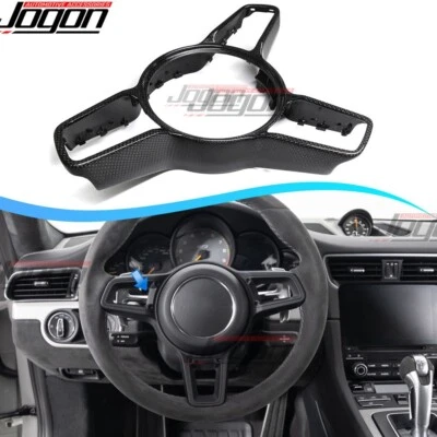Decoración de volante de carbono real de repuesto para Porsche 911 GT3 GT2 RS Touring Foto 1 de 4