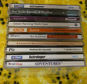 PC 10x CD's Windows Educational LOT Astronomer Spanish Encarta Art Solar System - Bild 1 von 3
