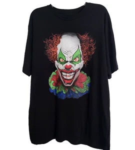 Celebrate Halloween Scary Clown Mens Black Short Sleeve T-Shirt Size XL - Picture 1 of 7