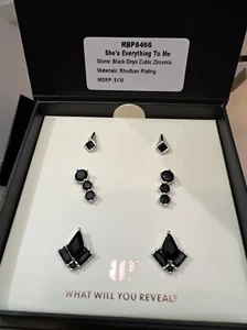 Ring Bomb Party, RBP8466, She's Everything To Me, Black Onyx Cubic Zirconia - Picture 1 of 5