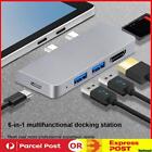 Usb 3.0 Hub Dock Station Hdmi-compatible For Microsoft Surface Pro 8 (silver)