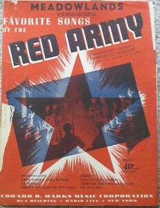 VINTAGE SHEET MUSIC MEADOWLANDS PAWLIUSCHKO SONGS OF RED ARMY MISSION TO MOSCOW