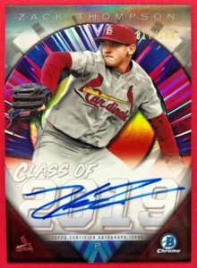  2019 Bowman Chrome Draft Zack Thompson 017/250 Class of '19 Autographs - Picture 1 of 2