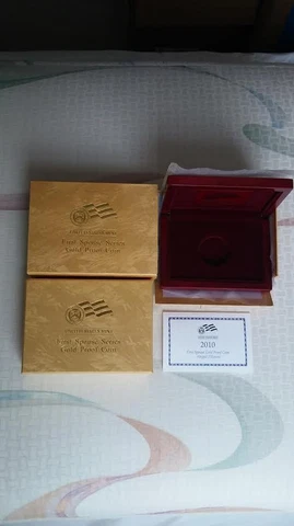 US Mint Box & COA for 2010-W $10 Gold Proof FIRST Spouse Fillmore NO COINS Cover