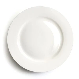 8 Inch Porcelain Dinner Plates White Dinner Plate Set of 6 Dessert Salad Appe... - Picture 1 of 9
