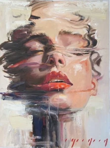 ORIGINAL OIL PAINTING OF BEAUTIFUL YOUNG WOMAN GIRL FEMALE - Picture 1 of 5