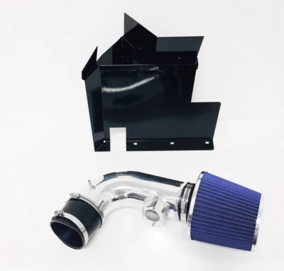 Black Blue For 2007-2011 BMW 128i 328i 3.0L 6cyl Heat Shield Cold Air Intake - Image 1 of 2
