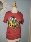 GLITZY GIRLZ~TEXAS STATE~RED YELLOW SUNFLOWER~BOUTIQUE PRINTED T-SHIRT~S~XL~GIFT
