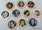 Antique Lot of (10) Dixie Ice Cream Cup Lid Premium Hollywood Actor Actress #10