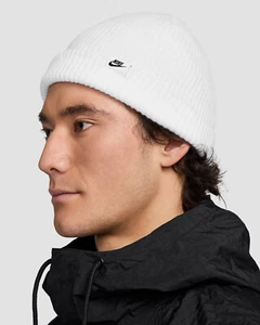 Nike Terra Short Cuffed Beanie Unisex Adults Cap Hat White Black HF0176 100 RARE - Picture 1 of 4