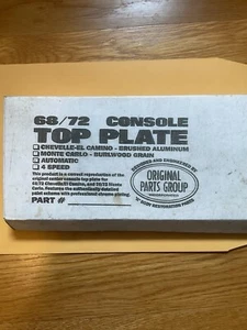 1968-1972 Chevelle/MonteCarlo Console Top Plate Automatic - Picture 1 of 6