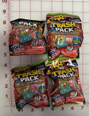 Lot of 4 Packs The Trash Pack Series 4 Surprise Blind Mystery Packs New & Sealed - Image 1 of 3