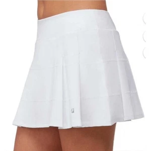 FILA Womens White Pleated Tennis Pickleball Athletic Active Skort Skirt Sz XS - Picture 1 of 13
