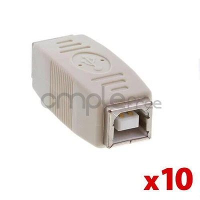 10 pack USB 2.0 B Female to B Female Coupler Adapter Connector Camera Printer - Image 1 of 4