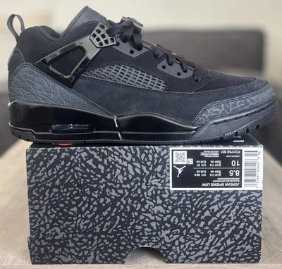 Talla 8.5 - Nike Air Jordan Spizike Low Negro Gato FQ1759-001 Zapatillas Hombre NUEVAS Foto 1 de 4