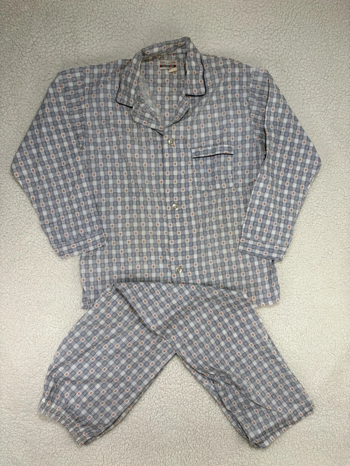 Conjunto de pijama vintage Fruit of the Loom masculino C grande 2 peças impressão permanente - Imagem 1 de 4