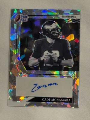 2022 Leaf Pro Set Metal Cade McNamara Silver Crystal Auto /30 Michigan/Iowa - Image 1 of 2