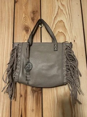 Jessica Simpson Women's Leather Purse Handbag double handles Side Fringes - Image 1 of 4