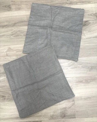 Crate & Barrel Chaparral linen Woven 18x18 Gray pillow cover - Image 1 of 3