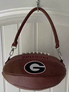 Georgia Bulldogs Football Brown Stitched Hand Shoulder Bag Purse NCAA College - Picture 1 of 11