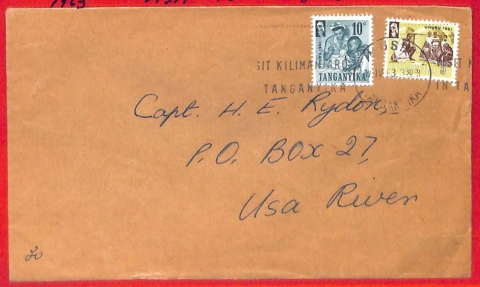 aa3817 - TANGANICA - HISTORIA POSTAL - Matasellos VISITA KILIMANJARO montañismo Foto 1 de 1