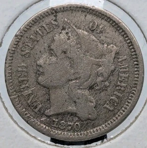 3 Cent Nickel Lot 1870-1872 - Picture 1 of 4