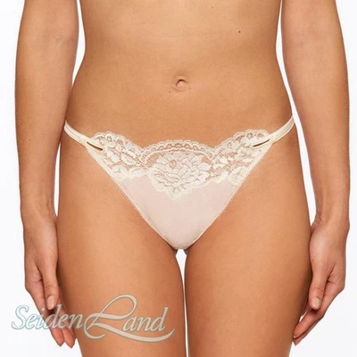 String ADRIANA von Millesia mit Seide sand oder türkis mit Spitze Abverkauf - Bild 1 von 4