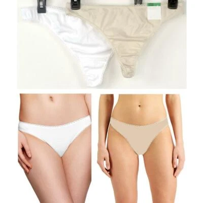 Charter Club Pretty Cotton Thong Choose Color & Size New Panty - Image 1 of 4