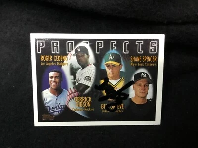 1995 TOPPS #436 PROSPECTS DEDENO GIBSON SPENCER GRIEVE (GRIEVE AUTOGRAPH) CARD - Image 1 of 3
