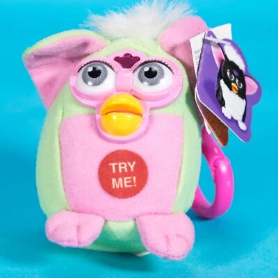 Tiger Electronics plush original 1999 Furby talking Keychain - Image 1 of 2