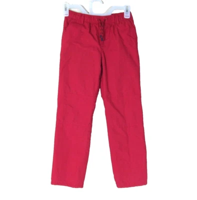 Pantalones de nieve GYMBOREE para niños talla 7 rojos aislados cintura elástica con cordón Foto 1 de 4