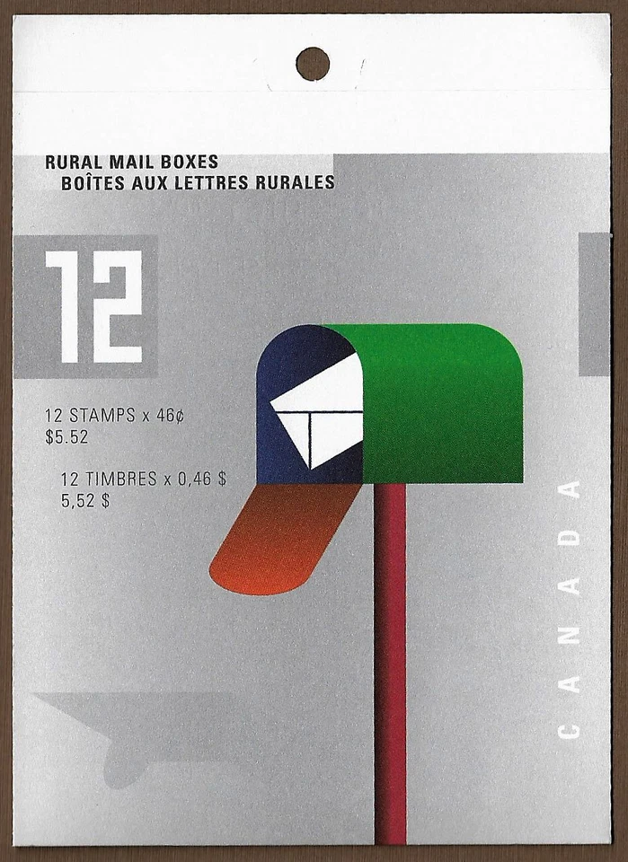 Canada Stamps - Booklet Pane of 12 - 2000, Rural Mail Boxes #1852b (BK226) - MNH - Image 1 of 1