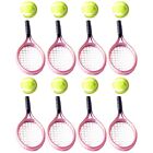  8 Sets Tennis Racket Ornamental Tool Decor Photography Props Model Mini