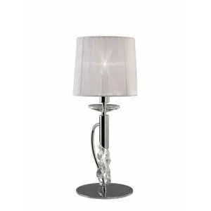 Bedside lamp modern with crystal and chrome lampshade - Picture 1 of 1
