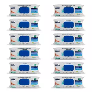 Deep Fresh Multi Surface Cleaning Wipes Scented 12 x 100 (1200 WIPES) BULK BUY - Picture 1 of 5