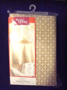 NEW Better Homes and Gardens ~ Simple Squares '70-inch Round Beige Tablecloth - Bild 1 von 2