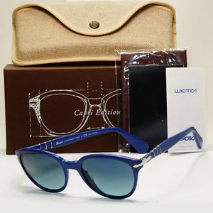 Persol Sunglasses 2012 Capri Blue Polarised Gradient Silver 3025-S 962/S3 53mm - Picture 1 of 12