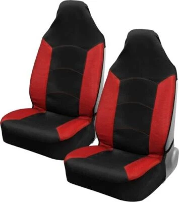 Malla de respaldo alto Garbadine - Fundas de asiento de auto rojas/negras - Malla transpirable Foto 1 de 4