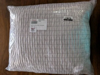 POTTERY BARN TEEN Denim Stitch Quilt-Full/Queen-Gray Lilac-OPEN BOX - Image 1 of 3