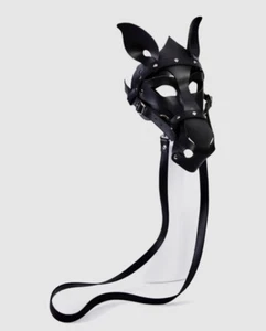 Forum Black Medieval Gothic Horse Mask Masquerade Halloween Ball Mask Masque - Picture 1 of 6