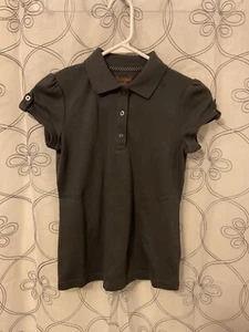 Cat & Jack Girls Gray School Uniform Short Sleeve Shirt Size Medium (7/8) - Picture 1 of 6