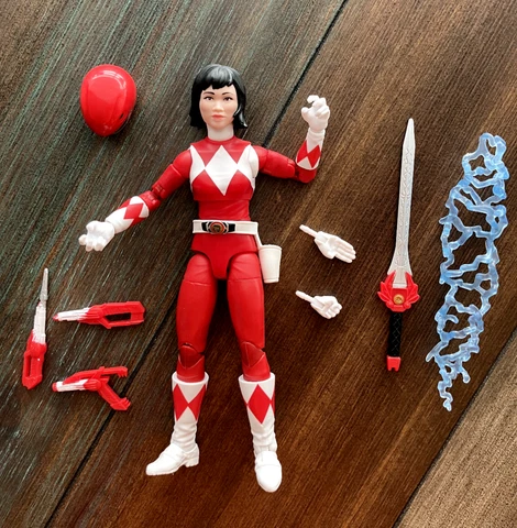 Boom! MMPR RED RANGER TRINI Swap Hasbro Power Rangers Lightning Collection Jason Cover