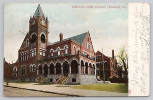 Lebanon high school Lebanon, Pennsylvania PA Postcard 1907 UDB - Picture 1 of 2